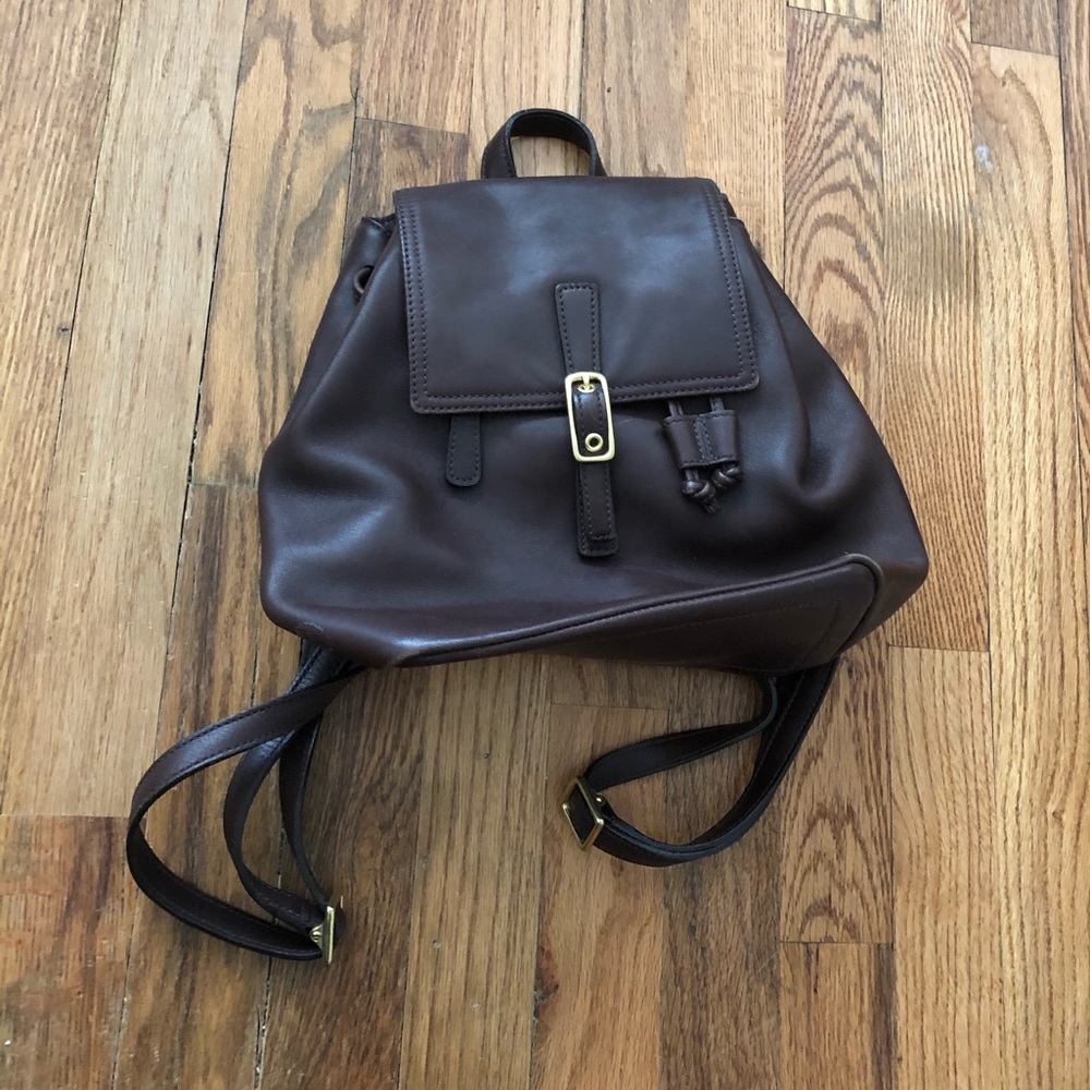 Coach leather backpack